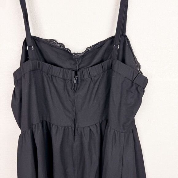 Black Goth Alternative Lace Up Mini Dress XL Halloween Thorn and Fable Hot Topic - Picture 5 of 6